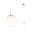 Selection Bathroom LED-hanglamp Gove IP44 3000K 900lm 9W Chroom/Satijn Moderne hanglamp met wit glas en chroom metaal voor stijlvolle binnenverlichting