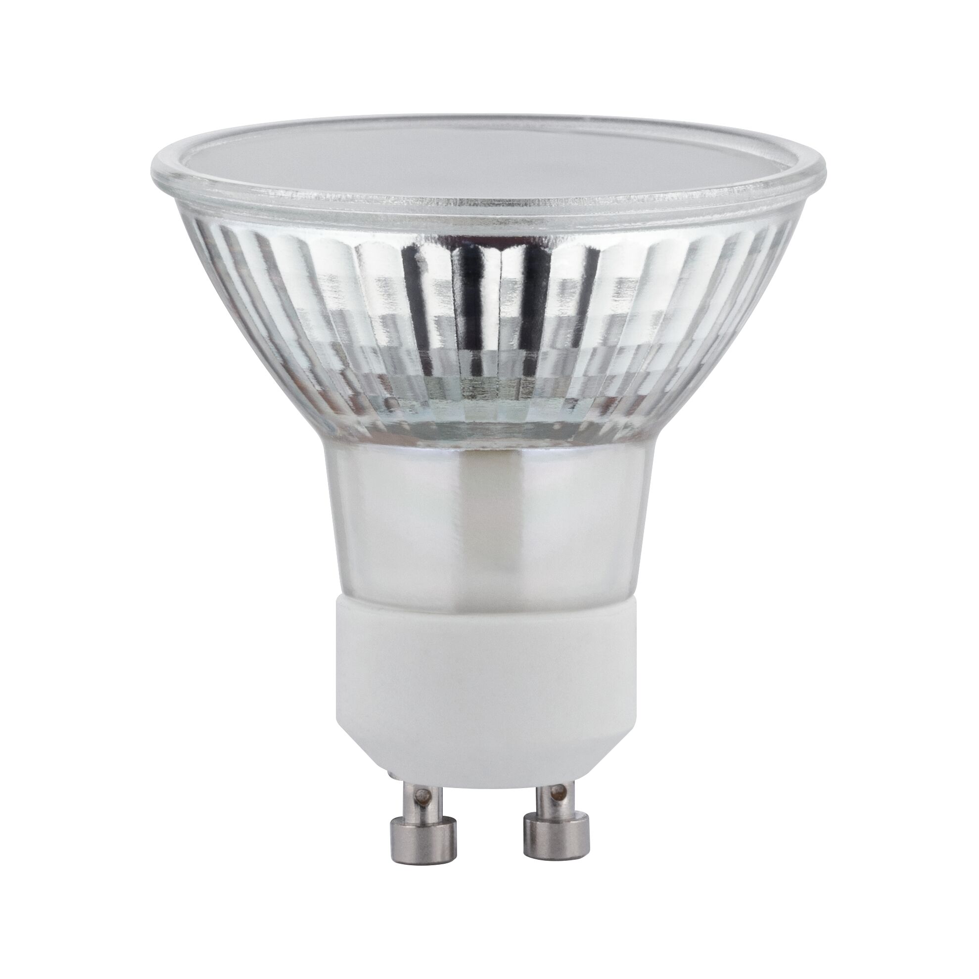 Reflektor-LED-Lampe mit GU10-Sockel in Silber und Weiß für energiesparende Beleuchtung