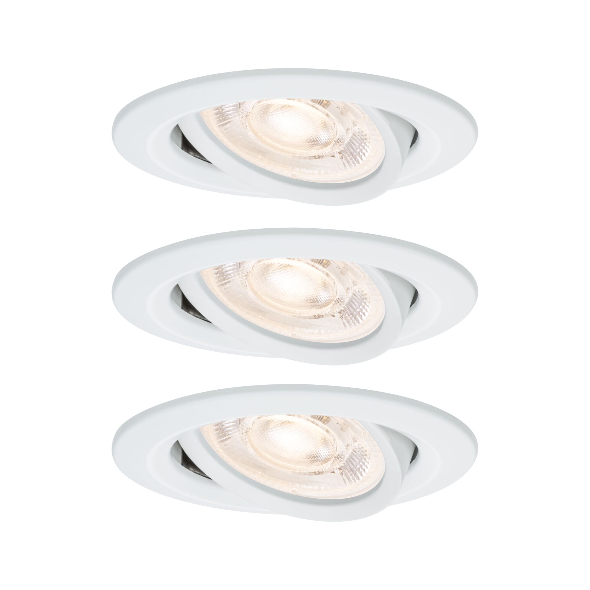 LED Downlight Nova Plus GU10 Flat IP65 93mm 3x4,9W 3x550lm 230V dimmable 2700K Matt white