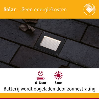 Zonne-energie zwarte LED grondlamp met lange batterijduur en energiebesparende functie buiten