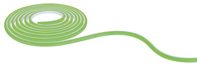 Green flexible LED light strip for decorative indoor lighting and accent illumination