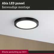Abia LED paneel met zwarte rand, eenvoudige montage en directe aansluiting op 230 V