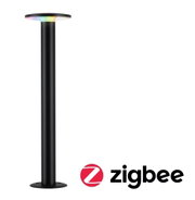 Black LED outdoor light with RGB color change and Zigbee for smart garden lighting