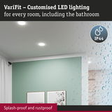 VariFit white LED recessed lights, splash-proof and rustproof, perfect for bathroom lighting solutions