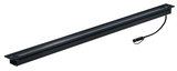 Barre lumineuse LED noire en métal avec câble pour éclairage intérieur moderne
