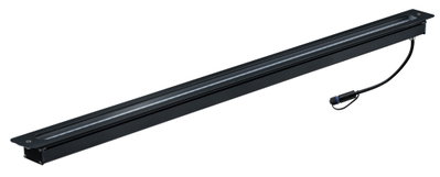Schwarze LED-Lichtleiste aus Metall mit Kabelanschluss für moderne Innenbeleuchtung