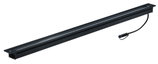 Black metal LED light bar with cable connector for modern indoor lighting solutions