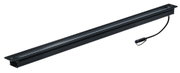 Barre lumineuse LED noire en métal avec câble pour éclairage intérieur moderne