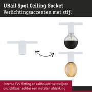 Witte URail Spot plafondfitting met verwisselbare lampen voor stijlvolle lichtaccenten