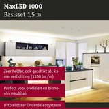 Moderne keuken met MaxLED 1000 LED-verlichting 1,5 m, wit meubellicht voor binnen