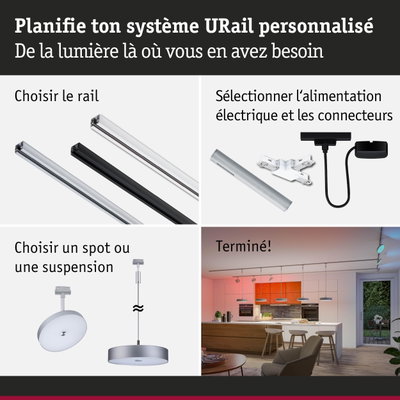 Guide étape par étape pour système URail avec rails en aluminium et éclairage LED dans cuisine moderne