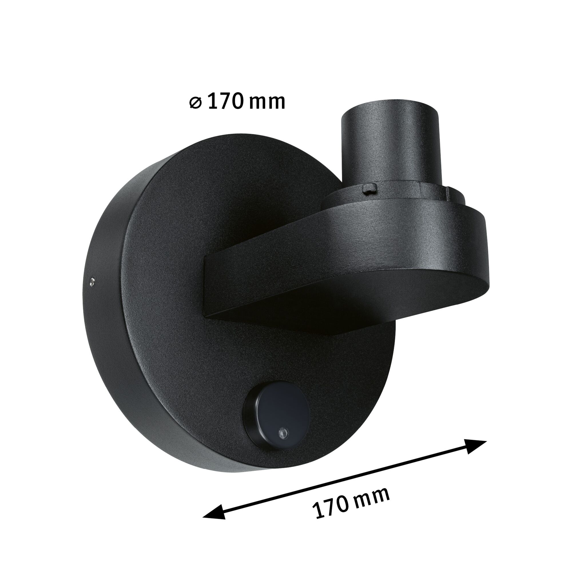 ModuShine Support mural Émission lumineuse simple IP44 rond Anthracite