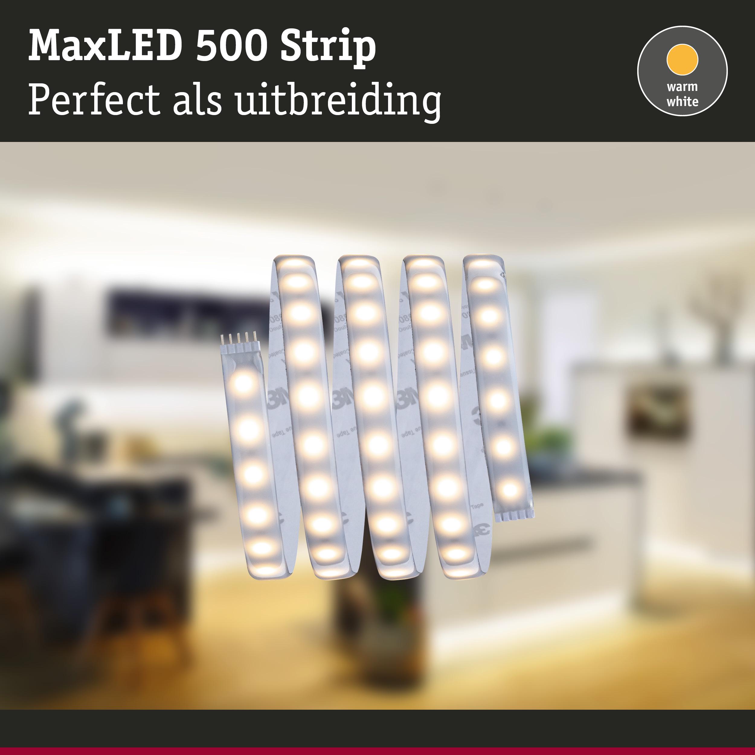 MaxLED 500 Strip LED-lichtstrip met warmwit licht, perfecte uitbreiding voor woonverlichting