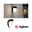 Applique d'extérieur LED Smart Home Zigbee 3.0 Ikosea favorable aux insectes IP44 50x203mm Tunable Warm 4,4W 350lm 230V Anthracite Matière plastique Applique murale extérieure noire avec diffuseur blanc en plastique, compatible éclairage intelligent Zigbee.