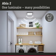 LED Panel Abia 2 White Select Twilight-controlled motion detector (HF) angular 300x300mm 14W 900lm 2700 - 4000K Chrome matt