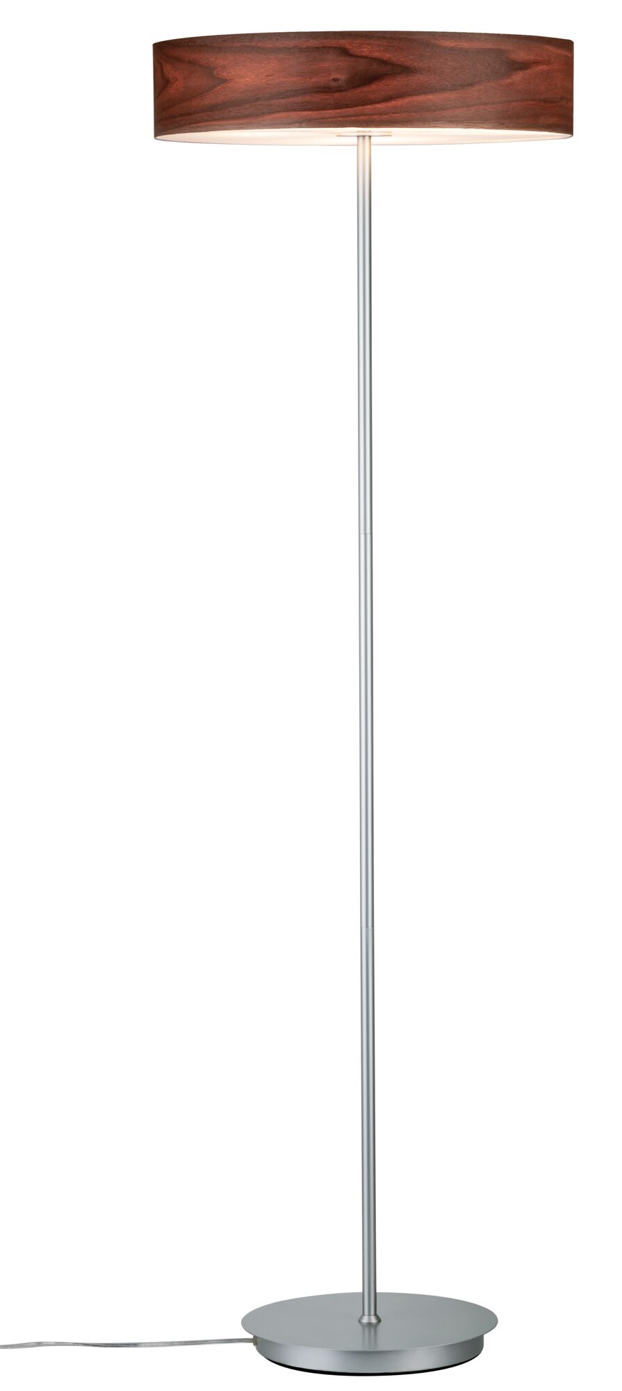 Neordic Lampadaire Liska E27 max. 3x20W Bois foncé/Chrome mat Bois/Métal