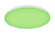 Plafonnier LED rond avec diffuseur vert et cadre blanc pour un éclairage moderne