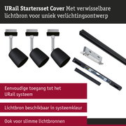Zwart URail startersset met verwisselbare lichtbronnen en railsysteem voor flexibele verlichting