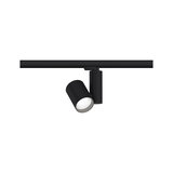 Spot LED noir en métal sur rail pour éclairage intérieur réglable et moderne