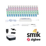 Meer kleurige LED-strip met witte voeding en Zigbee smart home-controller van Paulmann