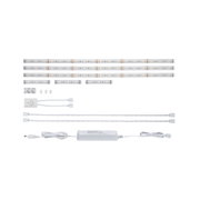 Kit de bandes LED flexibles blanches avec alimentation blanche pour éclairage intérieur
