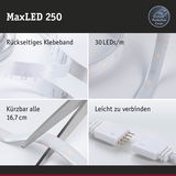 MaxLED 250 LED-Lichtband mit rückseitigem Klebeband, 30 LEDs/m, schneidbar alle 16,7 cm, einfach verbindbar