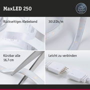 MaxLED 250 LED-Lichtband mit rückseitigem Klebeband, 30 LEDs pro Meter, schneidbar und leicht verbindbar