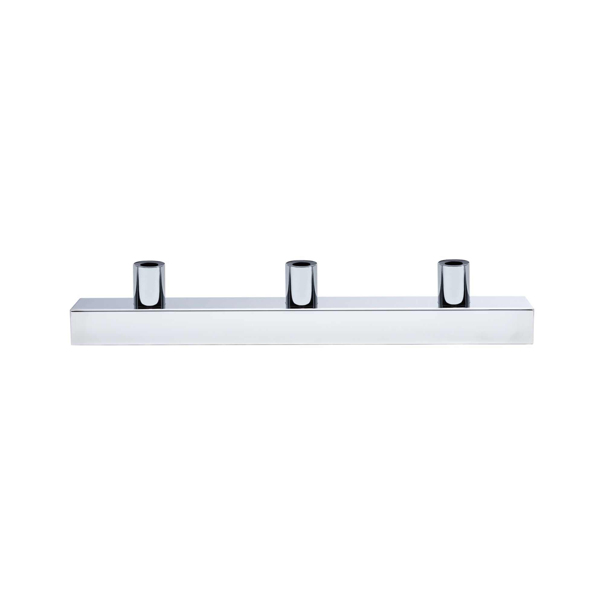 Modern three-light ceiling spotlight in chrome metal for LED bulbs