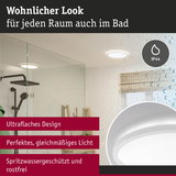 Ultraflache weiße LED-Deckenleuchte mit IP44 Schutz für Badezimmer mit gleichmäßigem Licht
