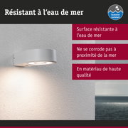 Applique murale grise en matériau de haute qualité, résistante à l'eau de mer pour éclairage extérieur