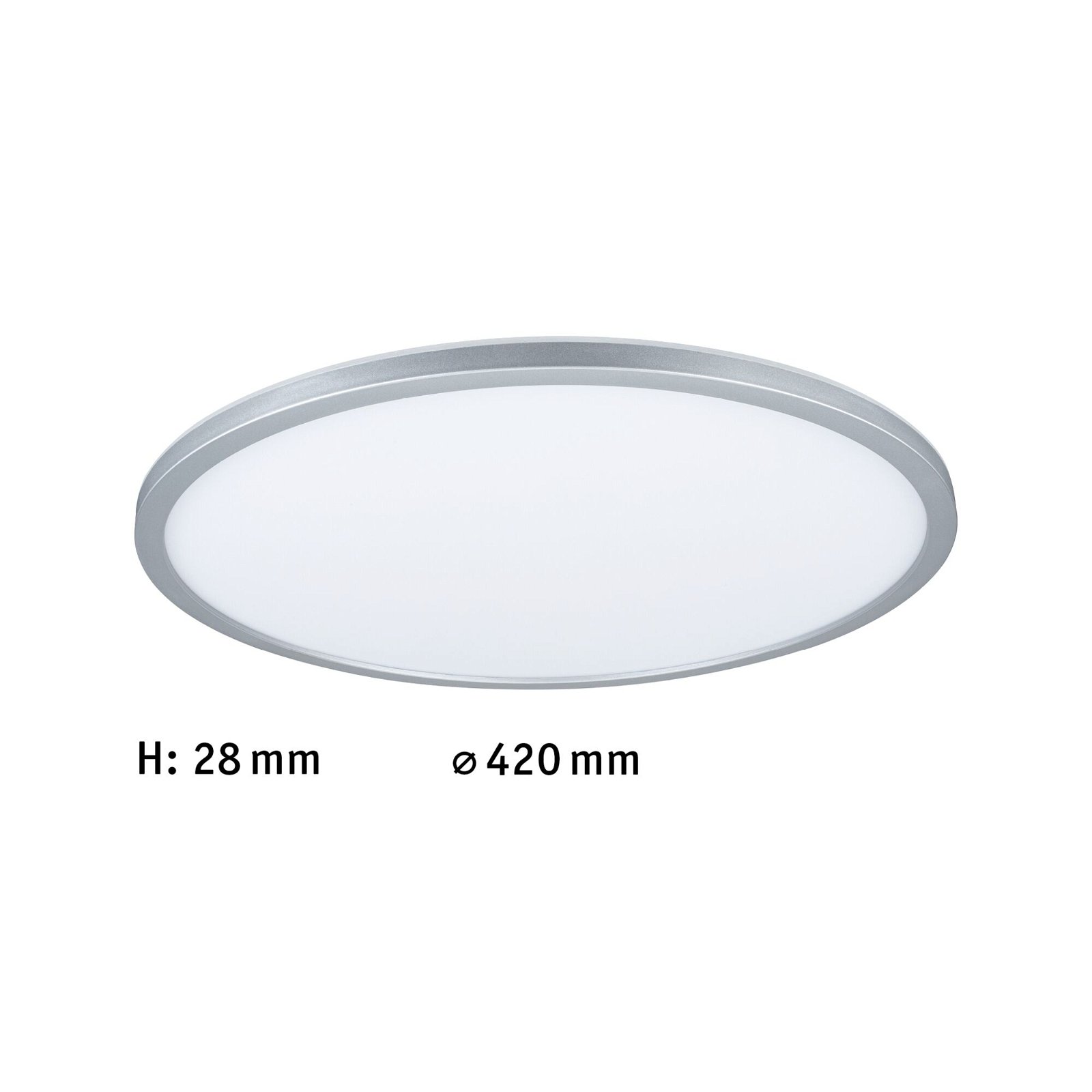 Panneau LED Atria Shine Backlight rond 420mm 20W 2200lm RGBW Chrome mat gradable