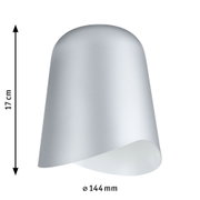 Modern silver metal lampshade 17 cm high and 144 mm diameter suitable for LED lighting fixtures