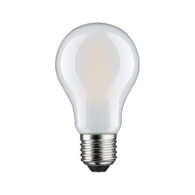 Classic frosted glass light bulb with E27 base in white for energy-efficient lighting