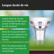 Lampe LED avec durée de vie de 50 000 heures, éclairage durable avec moins de déchets