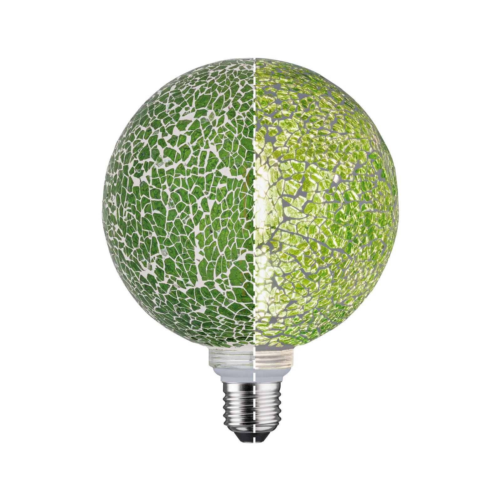 Miracle Mosaic Edition 230 V Standard LED Globe G125 E27 470lm 5W 2700K dimmable Green