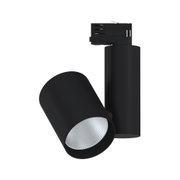 Schwarzer LED-Spot aus Metall mit strukturiertem Reflektor für moderne Innenbeleuchtung