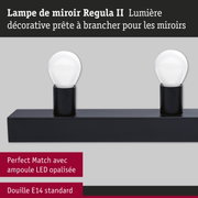 Kit Éclairage de miroir Regula II ampoules incluses 4-flammes E14 2700K 4x470lm 230V 4x4,5W gradable Noir/Opale
