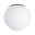 Selection Bathroom Plafonnier Gove Verre de rechange Noir mat/Satiné Plafonnier rond en verre blanc avec bord noir, luminaire LED moderne pour intérieur