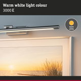 Silver metal LED wall light with warm white 3000K illumination for home lighting