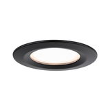 Spot encastré LED rond noir avec lumière blanc chaud pour éclairage intérieur moderne