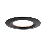 Round black LED recessed light with warm white illumination for modern room lighting