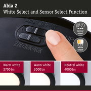LED Panel Abia 2 White Select Twilight-controlled motion detector (HF) round 170mm 9,5W 1100lm 2700 - 4000K Black