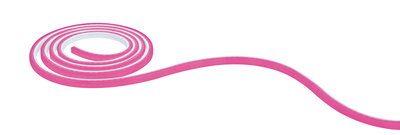 Flexible pink LED strip light with white glow for decorative lighting applications