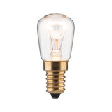 Small clear glass light bulb with gold screw base for lighting applications and fixtures