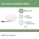 Source lumineuse LED ronde blanche avec câble pour solutions d'éclairage flexibles