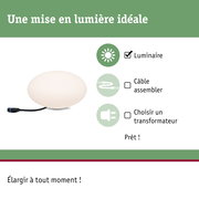 Source lumineuse LED ronde blanche avec câble pour solutions d'éclairage flexibles
