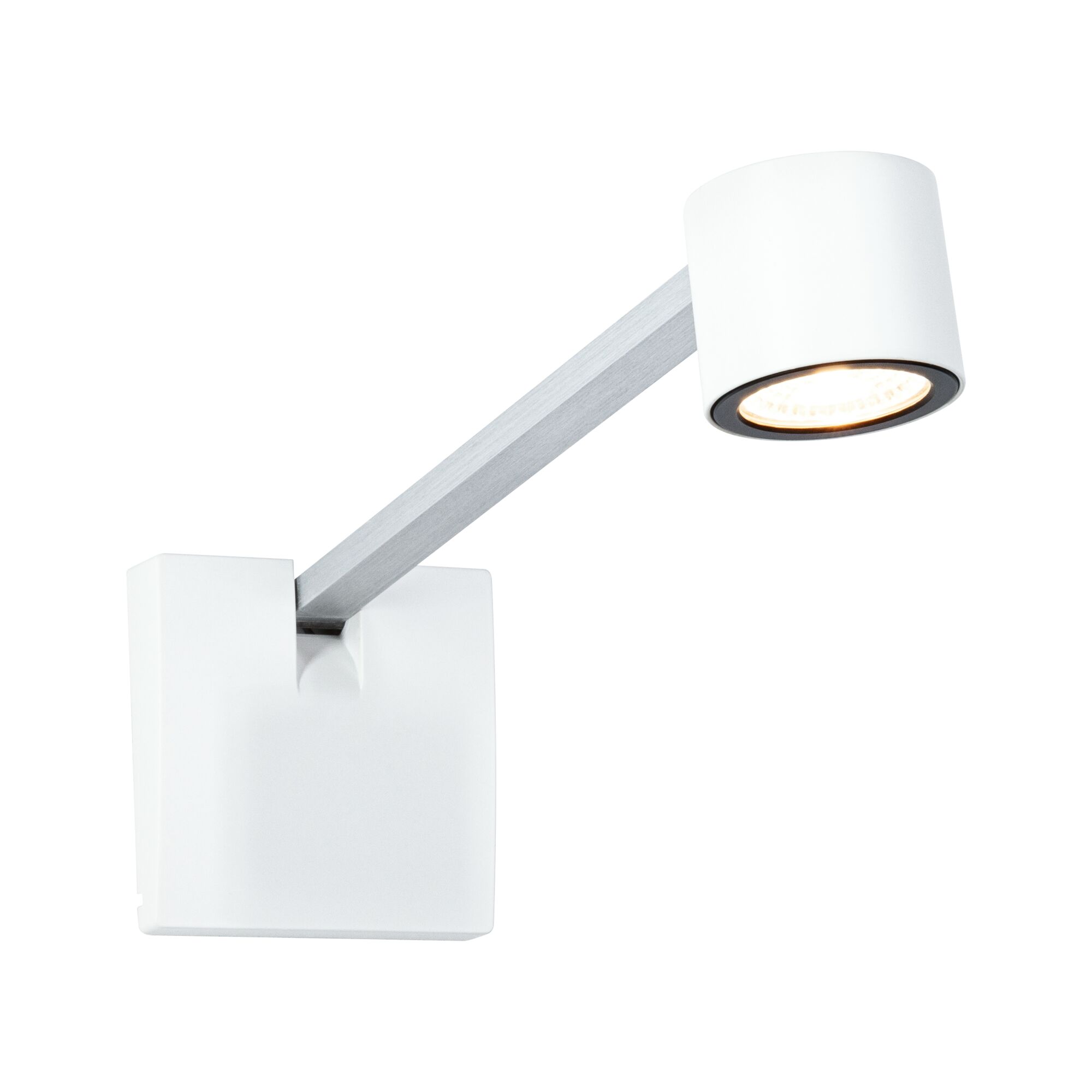 LED Bilderleuchte Adelia 2700K 370lm 24V 4,5W dimmbar Alu gebürstet Moderner weißer LED-Wandstrahler mit Aluminiumarm für gezielte Beleuchtung im Wohnraum