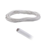 Witte elektrische kabel met koperen aders, geïsoleerd voor bedrading en verlichting