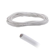Witte geïsoleerde elektrische kabel met koperen draden voor flexibele stroomverbinding en installatie