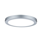 Rundes LED-Deckenlicht aus silbernem Aluminium mit weißem Diffusor für moderne Raumbeleuchtung